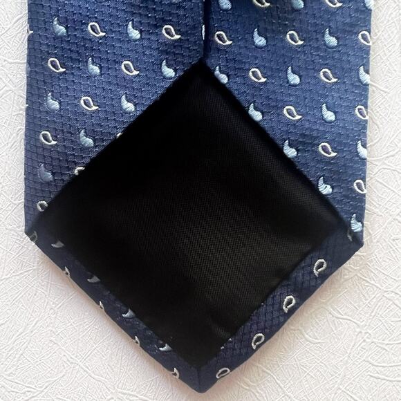 Hugo Boss Red Label Neck Tie Navy Blue Teardrop - Picture 5 of 7